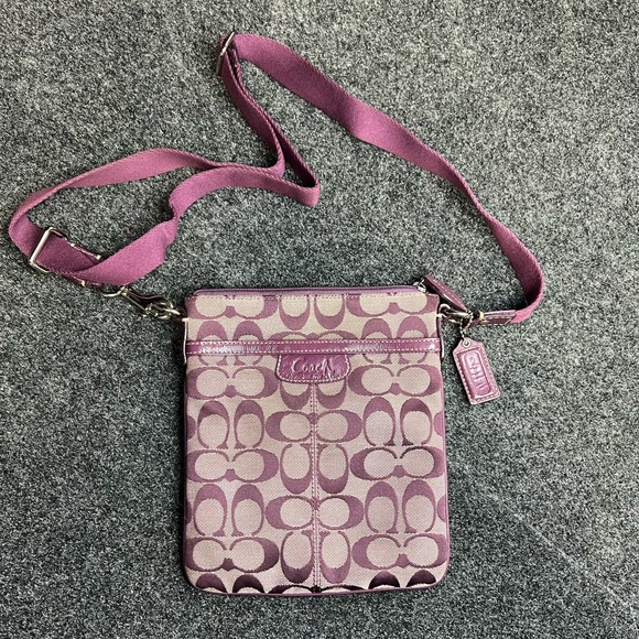 Purple Coach Crossbody - Picture 1 of 5